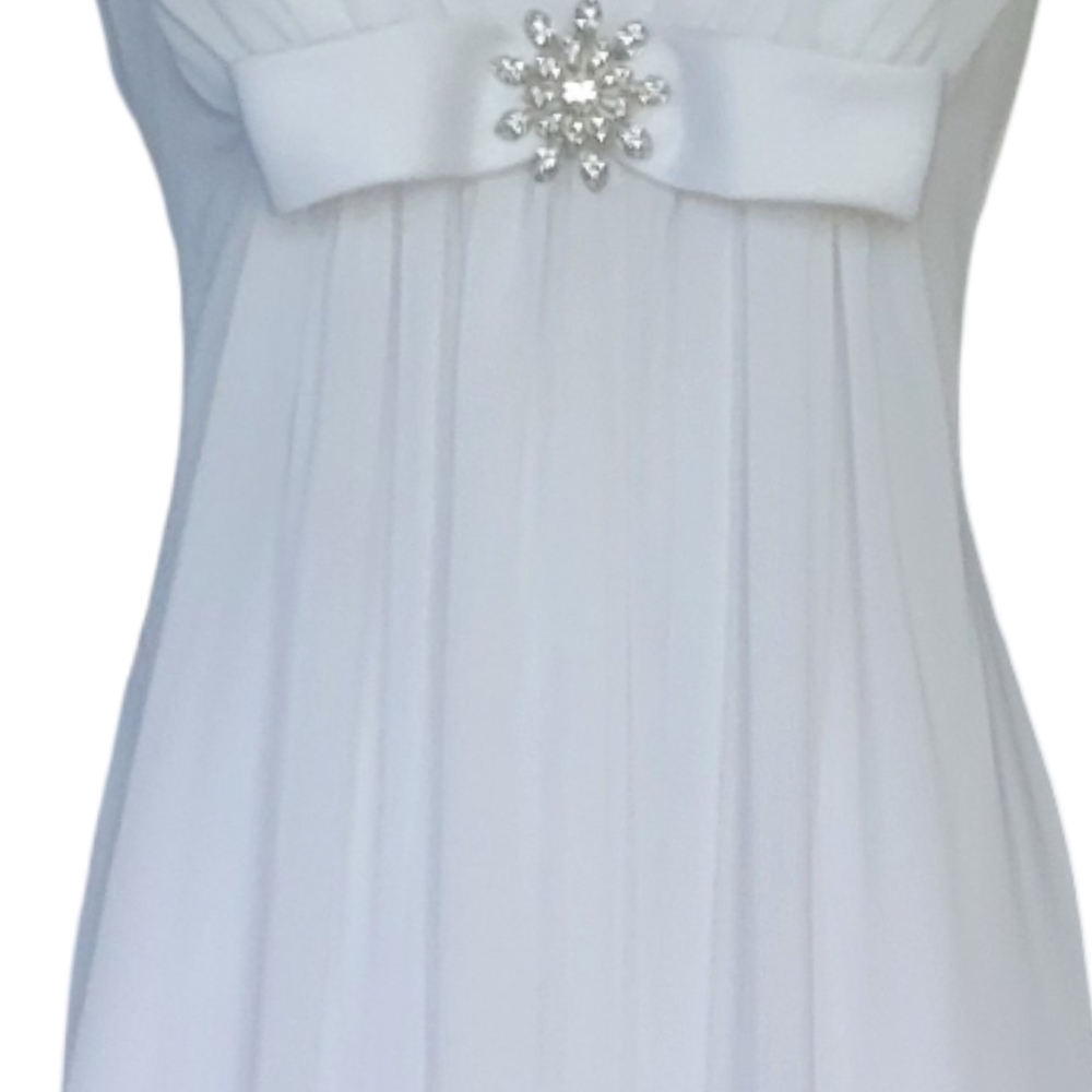 David's Bridal White Strapless Gown - Picture 5 of 17
